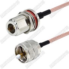 UHF PL259 male to N Type jack female RF Pigtail cable RG316 15cm 6" length