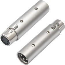 Durable Zinc Alloy 3-Pin to 5-Pin XLR Adapter - Compact Audio Connection