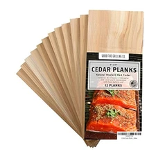 Cedar Grilling Planks - 12 Pack for Salmon, Fish, and BBQ Cooking
