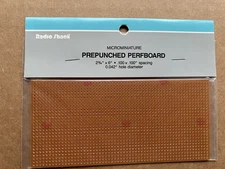 Radio Shack Microminiature 2 3/4 x 6" Pre-Punched Perfboard - 276-1395