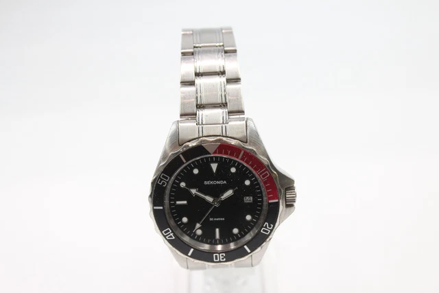 29 Sekonda Coke Bezel Diver Style Watch Quartz WORKING