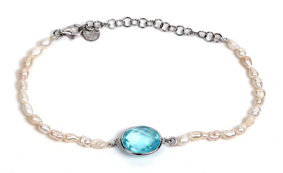 Nomination Bracciale Op-Silver In Acciaio, Argento 925 E Pietra Celeste - Immagine 3 di 4
