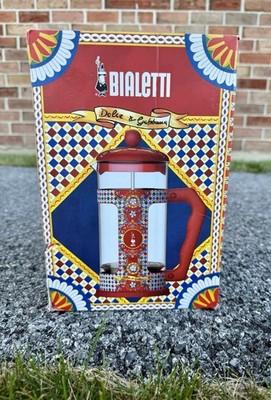 Bialetti Preziosa x Dolce & Gabbana French Press 8 Cup 1L Sicilian NIB FREE GIFT