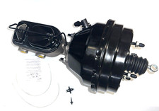 For 1970-1974 Dodge Charger Challenger 9 Dual Power Brake Booster Master Black