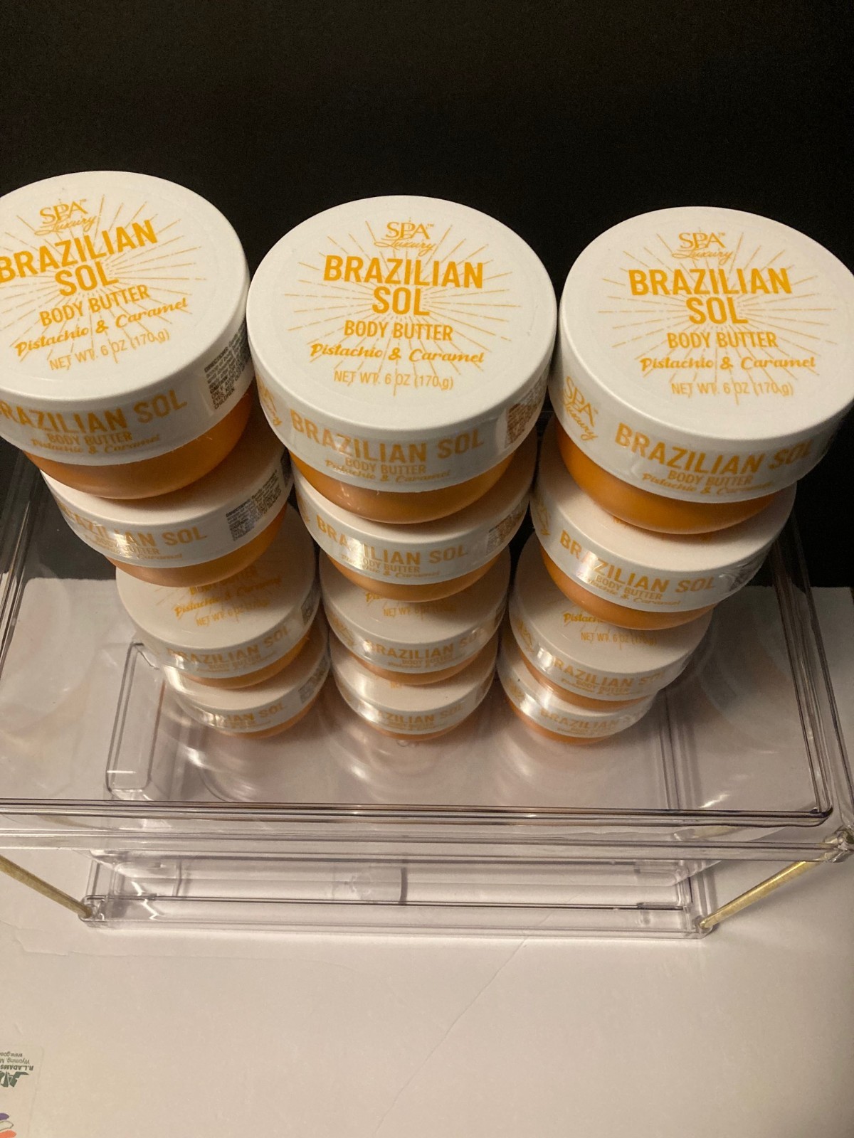 12-Spa Luxury Brazilian Sol Body Butter Pistachio & Caramel 6 oz. New & Sealed