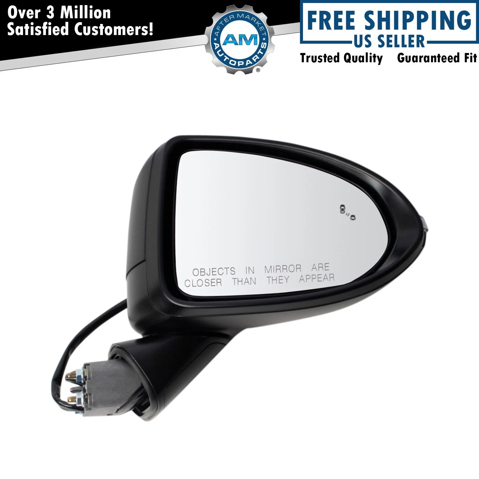 TRQ Right Mirror Fits 2020-2023 Hyundai Sonata