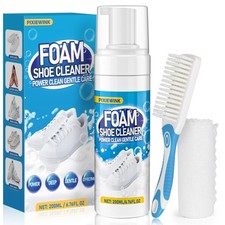 Shoe Cleaner, 6.76fl oz Shoe Cleaning Kit with Brush and Towel Sneaker Cleane...
