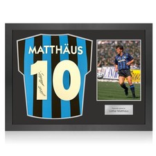 Lothar Matthäus Signed Inter Milan 1990 Home Football Jersey. Icon Frame