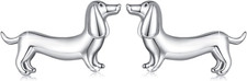 925 Sterling Silver Cute Dachshund Stud Earrings Puppy Dog Earrings for Women An