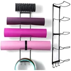 Yoga Mat Storage Rack with 3 Hooks for Accessories