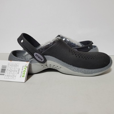 Crocs Literide 360 Clogs Men s Size 8 Women s Size 10 Black Gray Slip On New