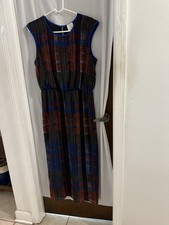 HD In Paris Size 6 Chiffon Boho Print Sleeveless Maxi Dress Women's