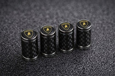 4x Carbon Lamborghini Ventilkappen  cap UNIVERSAL