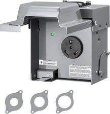 30 Amp RV Outlet Box, Weatherproof Power Box with 30 Amp 30 Amp TT-30R