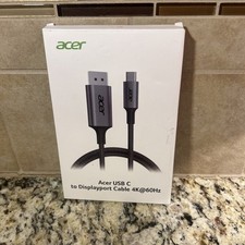 6.6 FT USB C to DisplayPort Cable 4K 60Hz 2K 165Hz Type-C to DP Aluminum