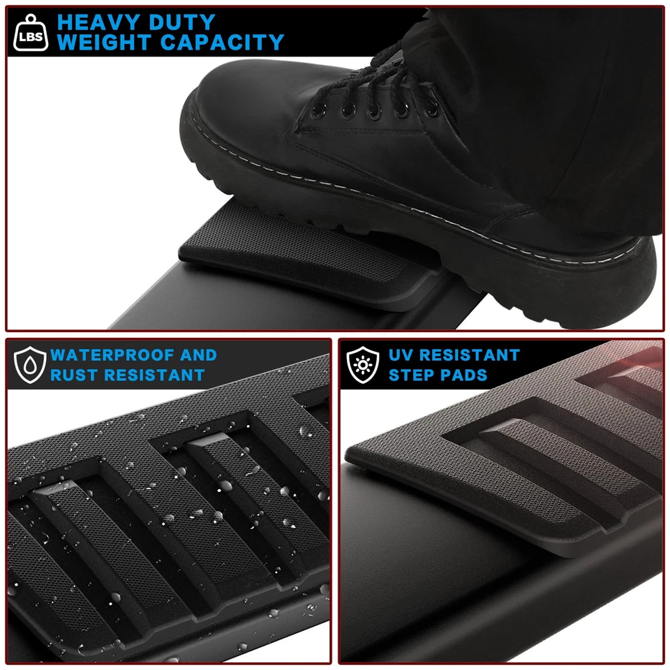 Running Boards for 15-26 Ford F-150 /17-26 Ford F-250 F-350 Super Duty Crew Cab Foto 3 de 4