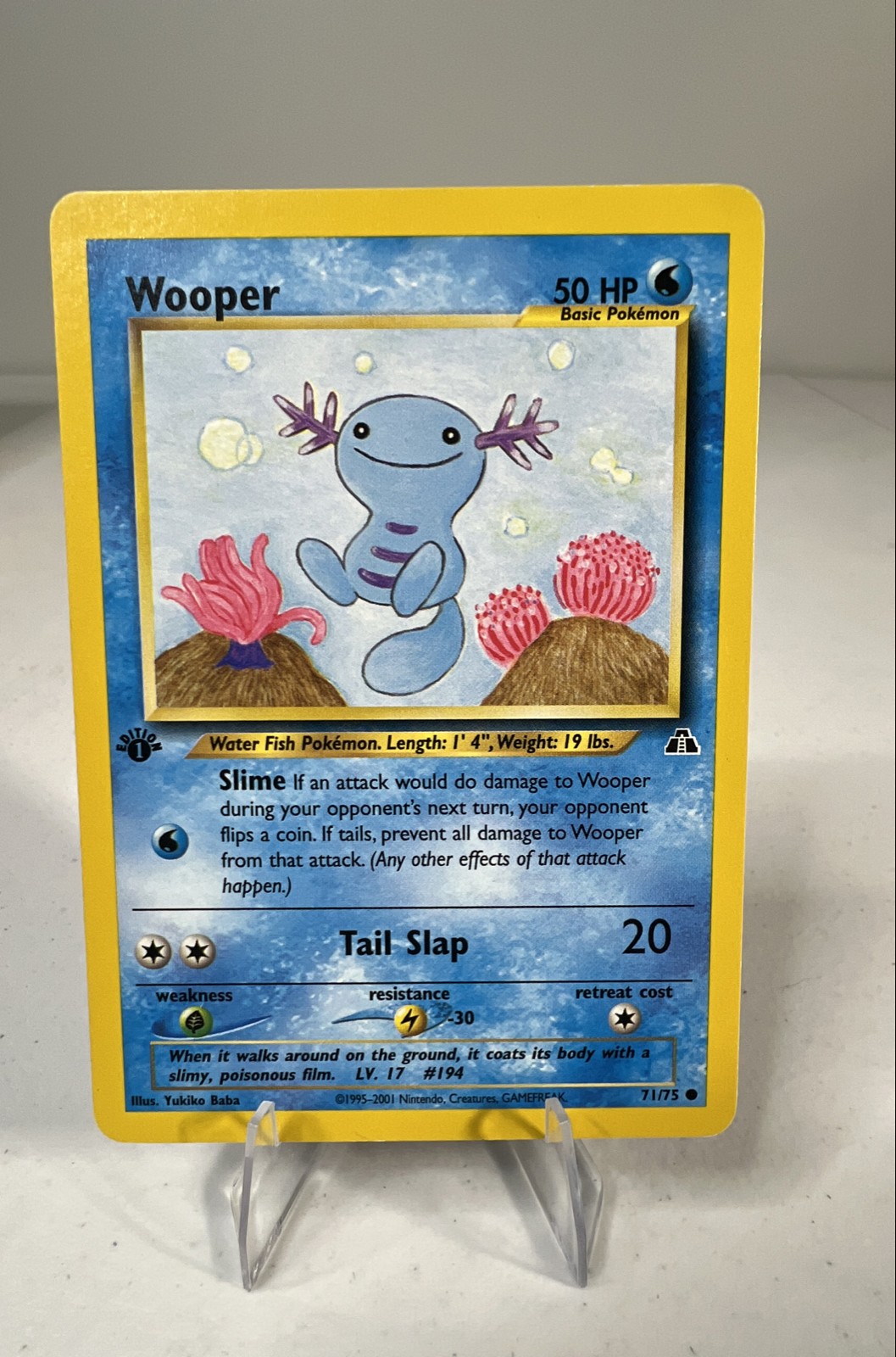 Wooper 71/75 Neo Discovery 1st edition pokemon