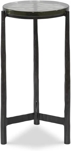 Eternity Iron & Glass Accent Table - Stylish Home Decor Piece - Picture 2 of 4