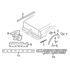 For Ford F-250 Super Duty 1999-2016 Ford F81Z25292A22AA Rear Stone Guard