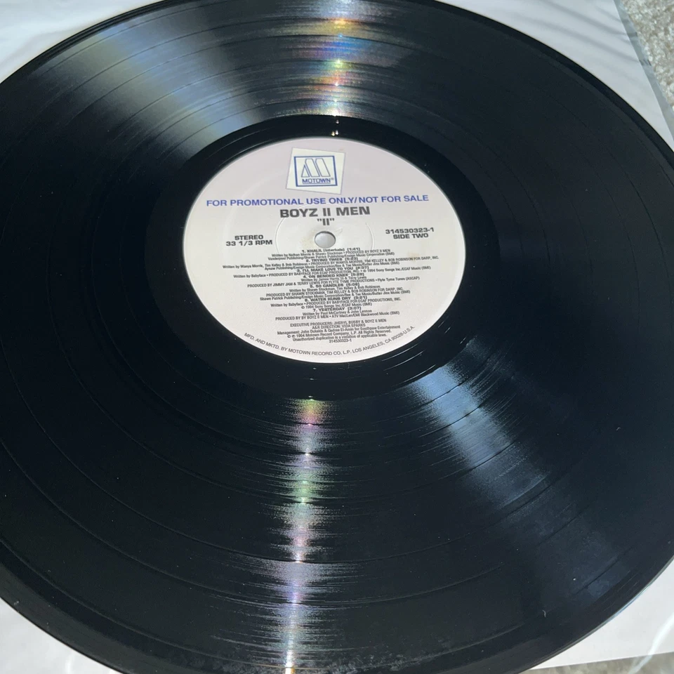 BOYZ II MEN II PROMO- EX Vinyl LP - 1994 US Motown – 314530323-1 - Image 4 of 4
