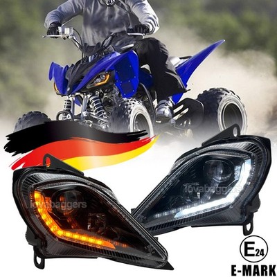 E24 LED Scheinwerfer Hi/Lo Strahl Für Yamaha Raptor 250 350 700 YFZ 450 450R