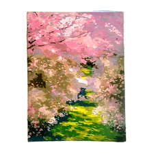 Completed 12x16 Paint By Numbers Acrylic Painting "Secret Garden" W/Easel