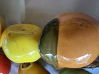 Vintage Ceramic Hanging Rope Full Of Colorful Fruit MCM nostalgic "kitsch" — photo 10