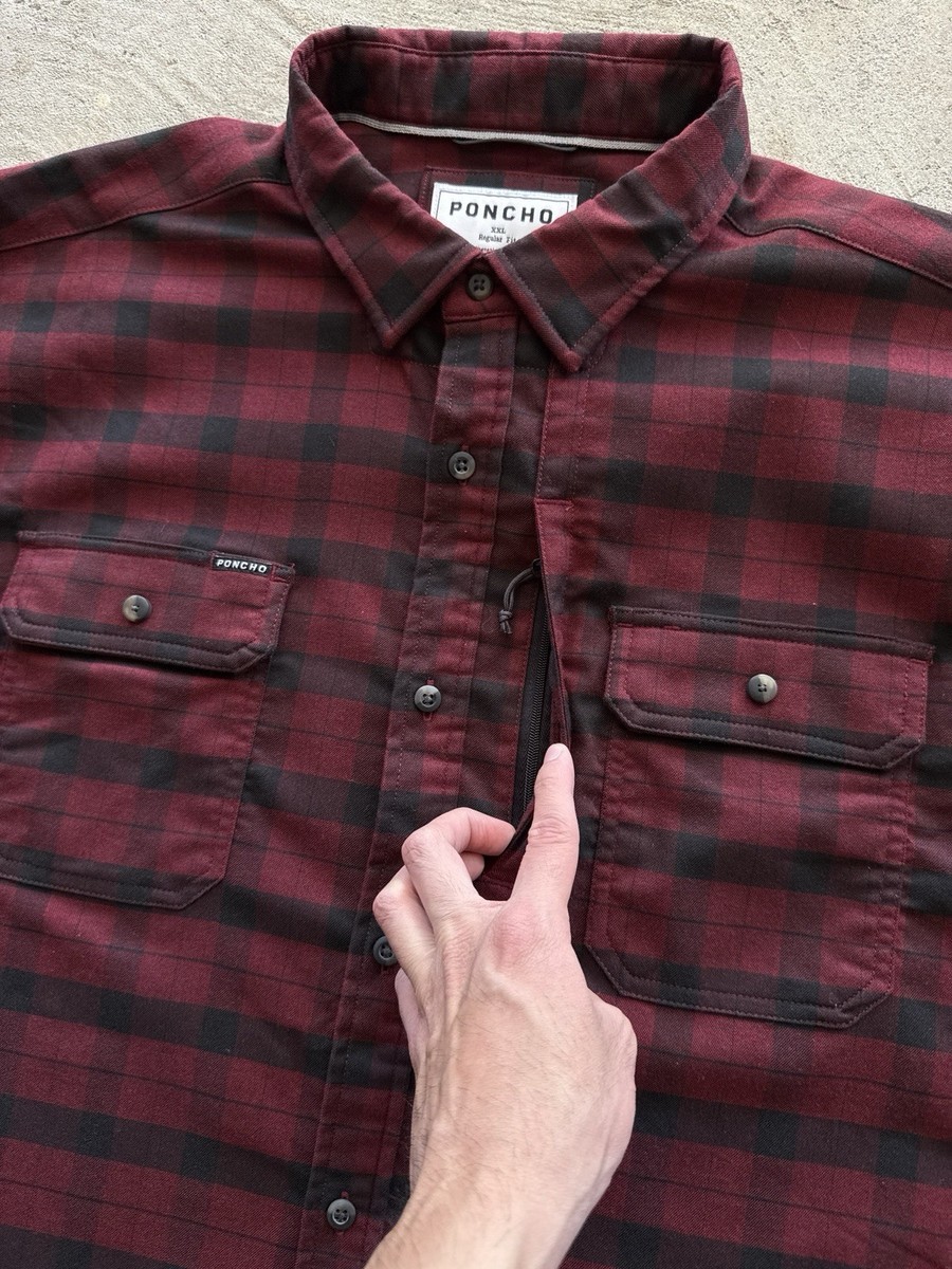 Poncho Homme Plaid Doux • Univers du Poncho