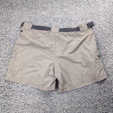 Columbia Shorts Men Large Beige Outdoor Cargo Gorpcore Belted Hiking Fish Trail