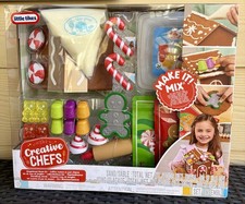 Little Tikes Creative Chefs Gingerbread House Kit 24 Cooking Christmas Play Set