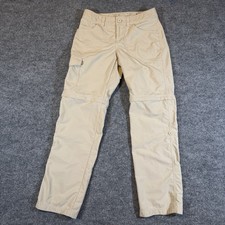 Mountain Hardwear Convertible Zip Off Khaki Cargo Pants Women's 4/36 Hiking