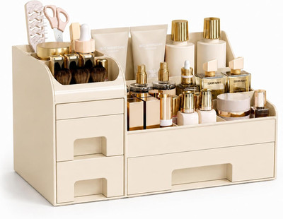 Makeup Organizer with Drawers,Large Cosmetic Storage Box,Countertop Skincare Org