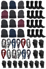 12 Pack Bulk Mens Winter Kit For Adults, Donating Homeless Packs