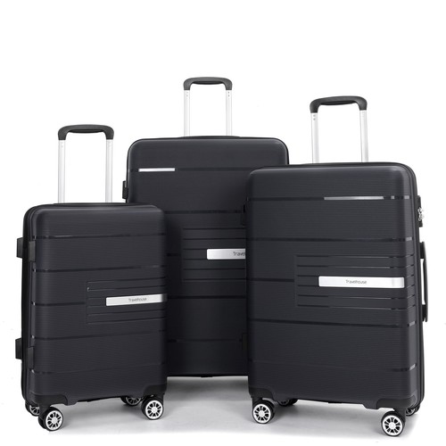 Tripcomp 202428 3 Piece Luggage Sets Hard shell Carry On Luggage PP case with at eBay