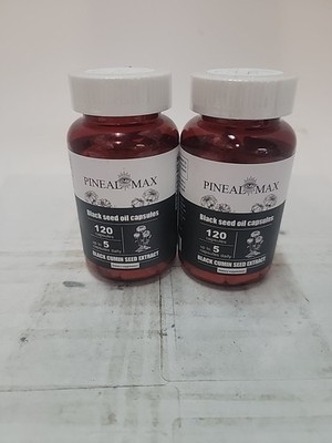 2x.Pineal Max- Black Seed Oil Capsules- Cumin Seed Extract 120ct Exp3/26