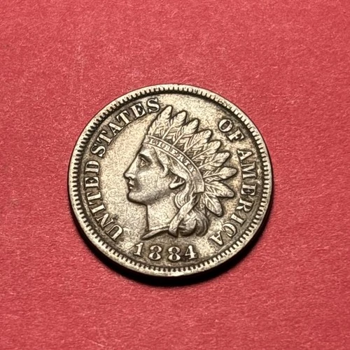 (1) Beautiful Antique 1884 Indian Head Cent/Penny CHOICE XF-EXTRA FINE