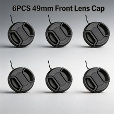 6 Pack Front Lens Cap for Canon Nikon Sony Camera Lens Cover 49mm
