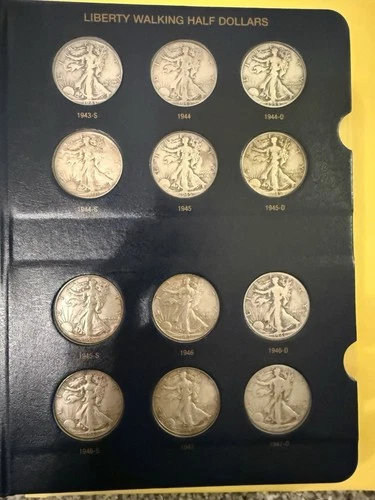 Lot of 55 Walking Liberty Half In A Whitman Album!