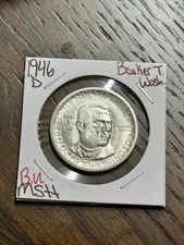 1946 D Booker T Washington Commemorative Half Dollar BU Uncirculated MS+ (18394)