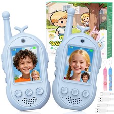 Video Walkie Talkies for Kids-2 Pack, Kids Walkies with Blue - 2 Pack