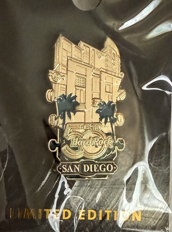 Hard Rock Cafe San Diego 50th Anniversary Global Headstock Landmark Series Pin