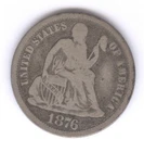 1876-CC Seated Liberty Dime + SILVER + No Reserve!