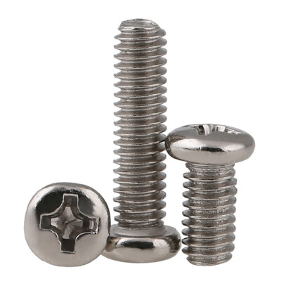 M8 POZI PAN HEAD ROUND HEAD SCREW BOLT PHILLIPS MACHINE SCREW A2 STAINLESS STEEL