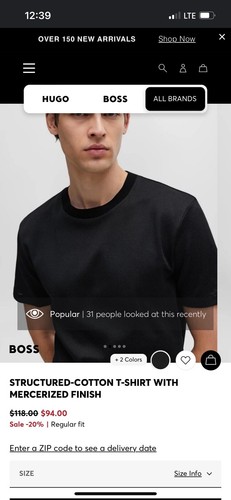 Boss Structured Men’s Tshirt New No Tags Large $149 - Picture 8 of 8
