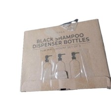 Stylish Shampoo and Conditioner Dispenser Set of 3 for Wall Mount - Modern Dr...