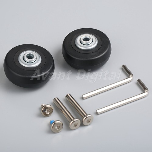 2 Set Travel Luggage Suitcase Wheels Repair Kit OD 50mm Axles Wheels Replacement - Picture 5 of 12