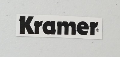 Kramer Older Style Black Waterslide Headstock Decal