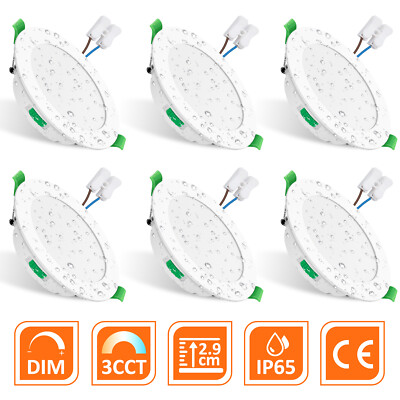 Dimmbar LED Einbaustrahler 3CCT Decken Leuchte 55-205mm Flach Strahler Spot 230V
