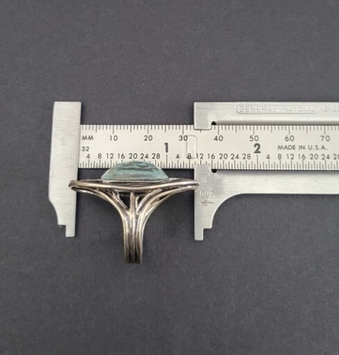 Damen 925 Sterling Silber, Nest Ring Türkis? W Blattgold Größe 8, Israel - Bild 14 von 19