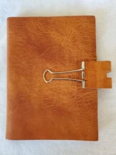 Mind-Papers Leather Journal Cover with Notepad and Loose Paper 6" X 4.5"